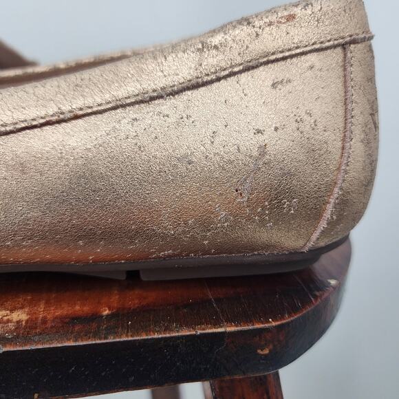 Vionic Debbie Driver Moccasin Flats Orthotic Arch Support Gold Size 8.5 - Picture 5 of 7